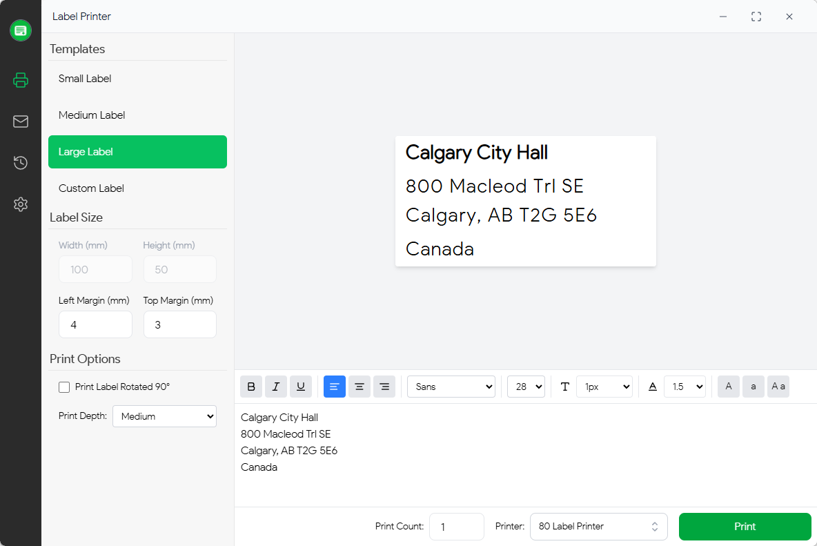 Meetfine Address Labeler Interface
